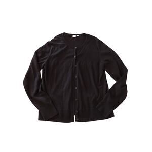 GAP Long Sleeve Black Cardigan L 100% Cotton